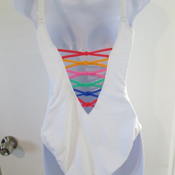 Bleu by Rod Beattie Women's Core-Lace-Down Mio One-Piece Swimsuit Sz 6 - Picture 8 of 11